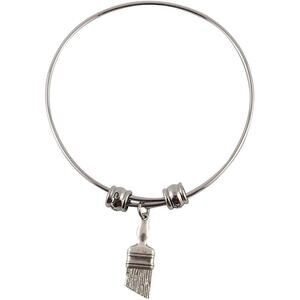 Paint Brush Fancy Charm Bangle